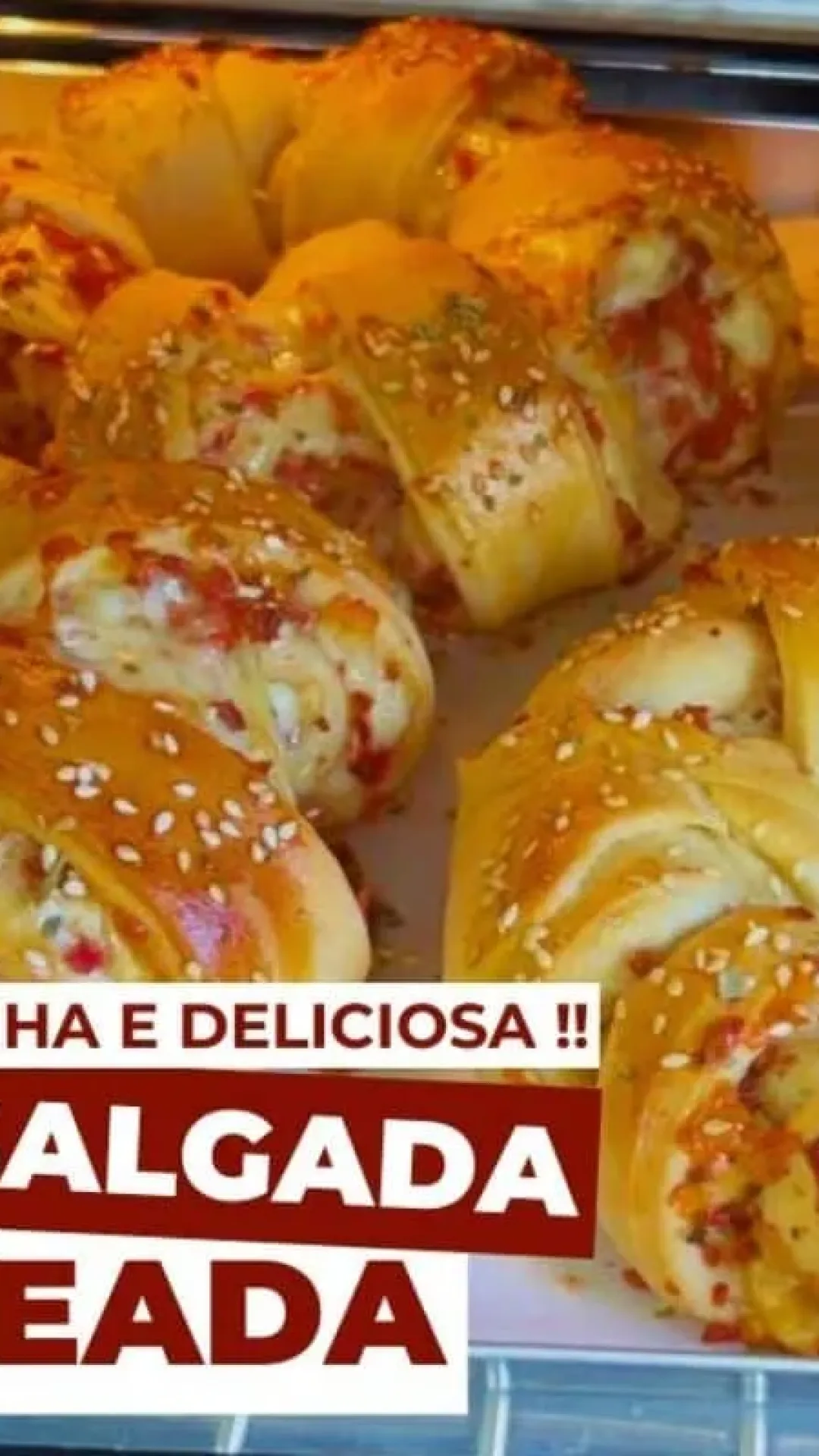 Rosca salgada recheada fofinha e super deliciosa em uma receita fácil e rápida para o seu lanche