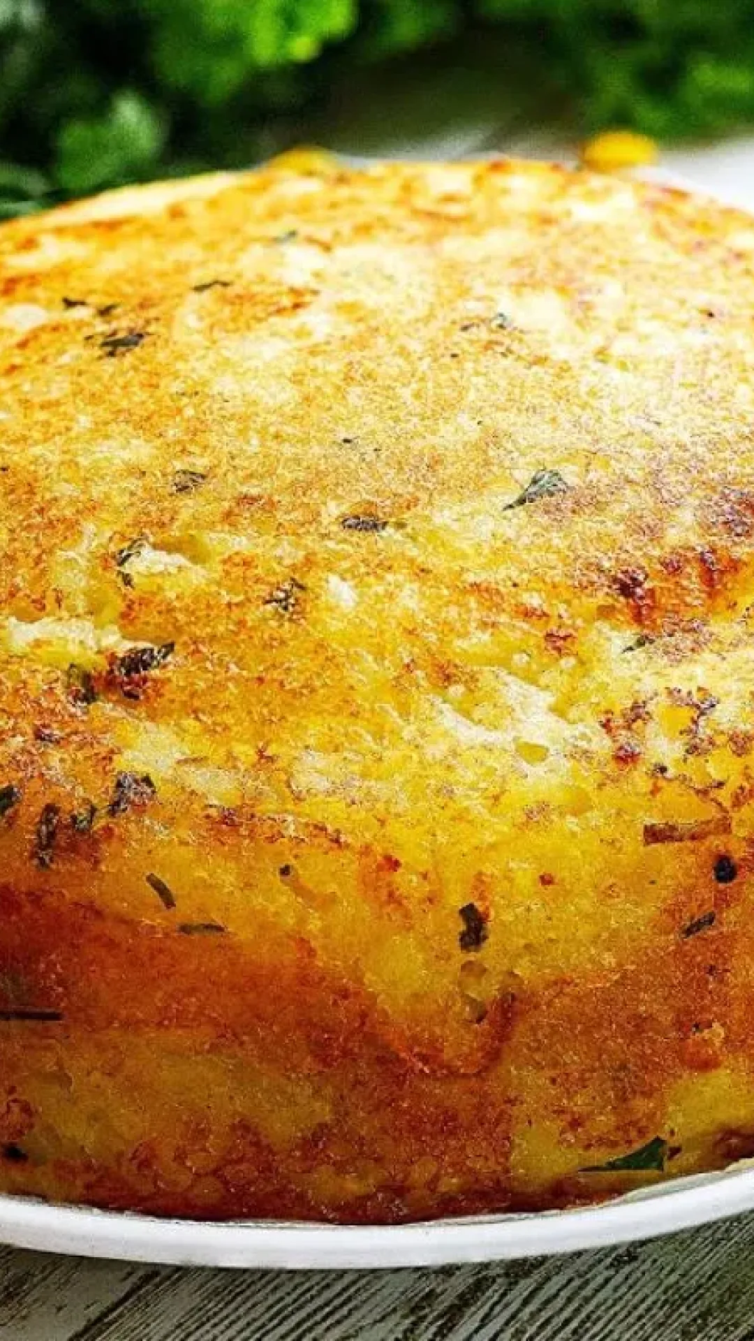 Torta de batata com carne moída na frigideira, muito suculenta e com uma casquinha crocante