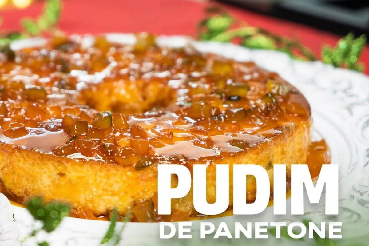Surpreenda todo mundo nesse fim de ano com esse pudim de pan