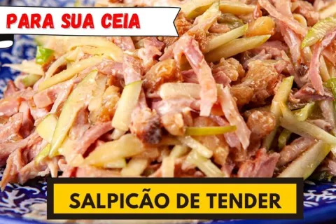 Surpreenda todo mundo preparando esse salpicão de tender na 