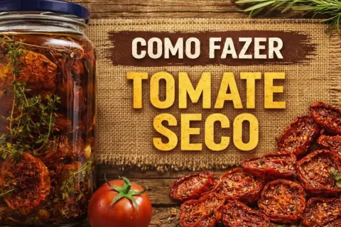 Tomate seco caseiro feito do melhor jeito bem temperado e fá