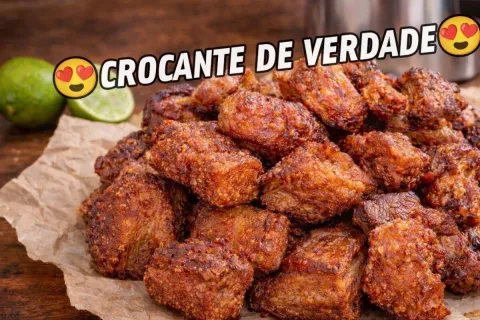 Torresmo na panela de pressão super crocante e sequinho, fei