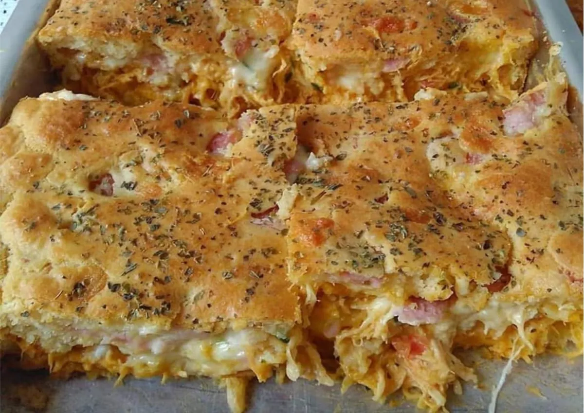 Torta cremosa de frango feita no liquidificador muito fácil
