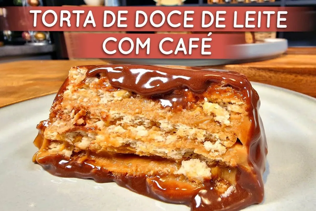 Torta de doce de leite com café que não vai ao fogo e é muit