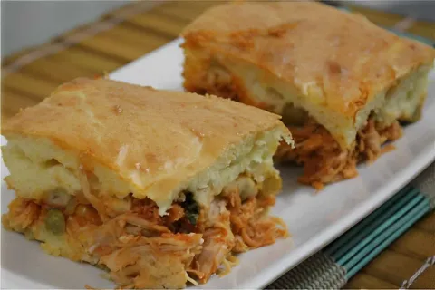Torta de frango com palmito de liquidificador deliciosa e fá