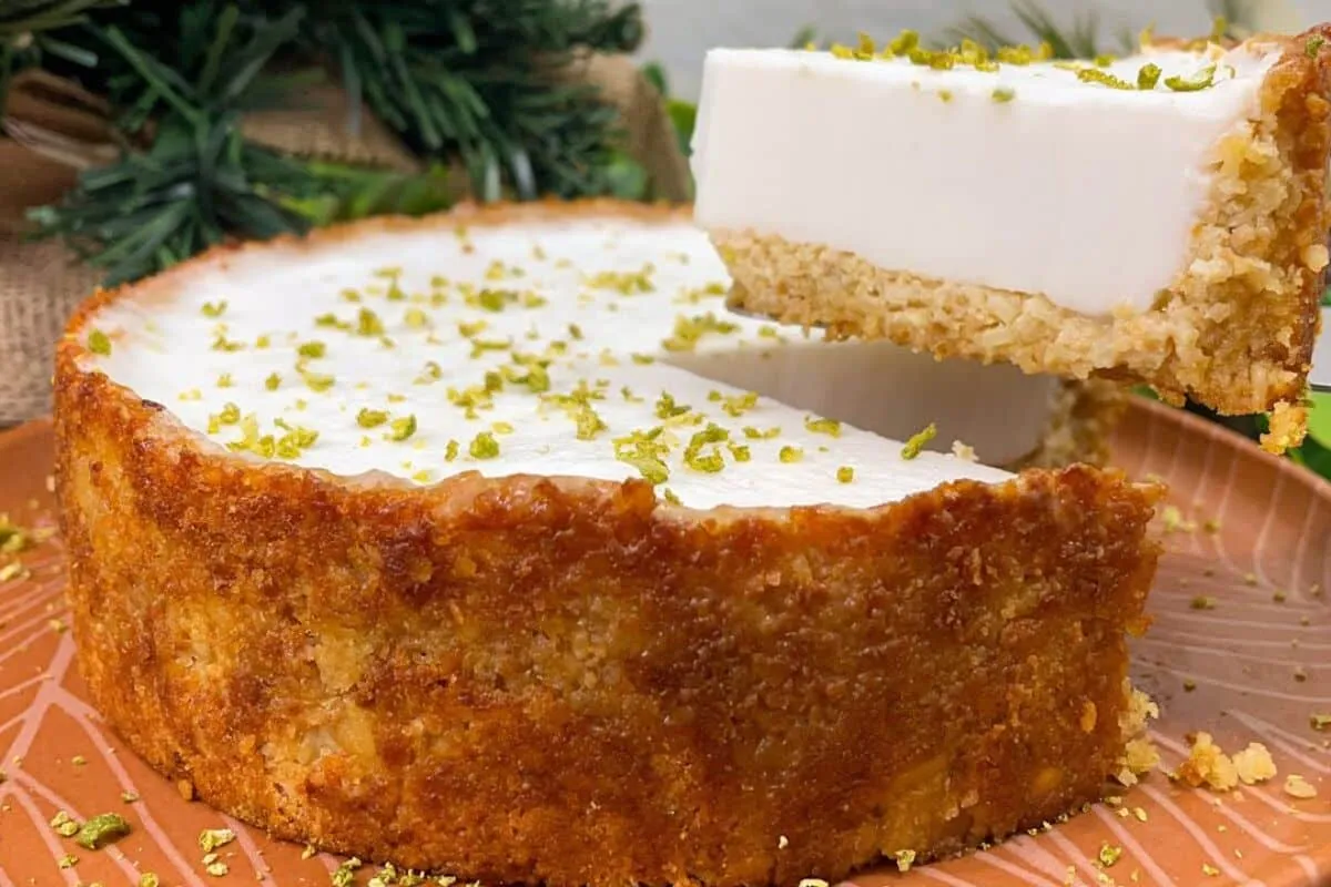 Torta de limão sem açúcar feita também sem leite e sem glúte