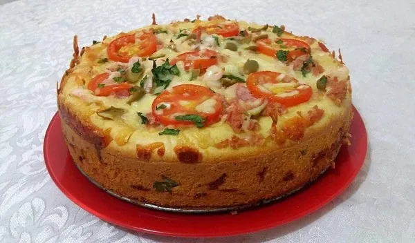 Torta de Liquidificador de Presunto e Queijo