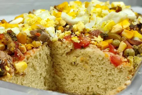 Torta de sardinha feita no liquidificador de um jeito prátic