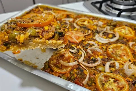 Torta de sardinha muito suculenta e molhadinha: quando você 