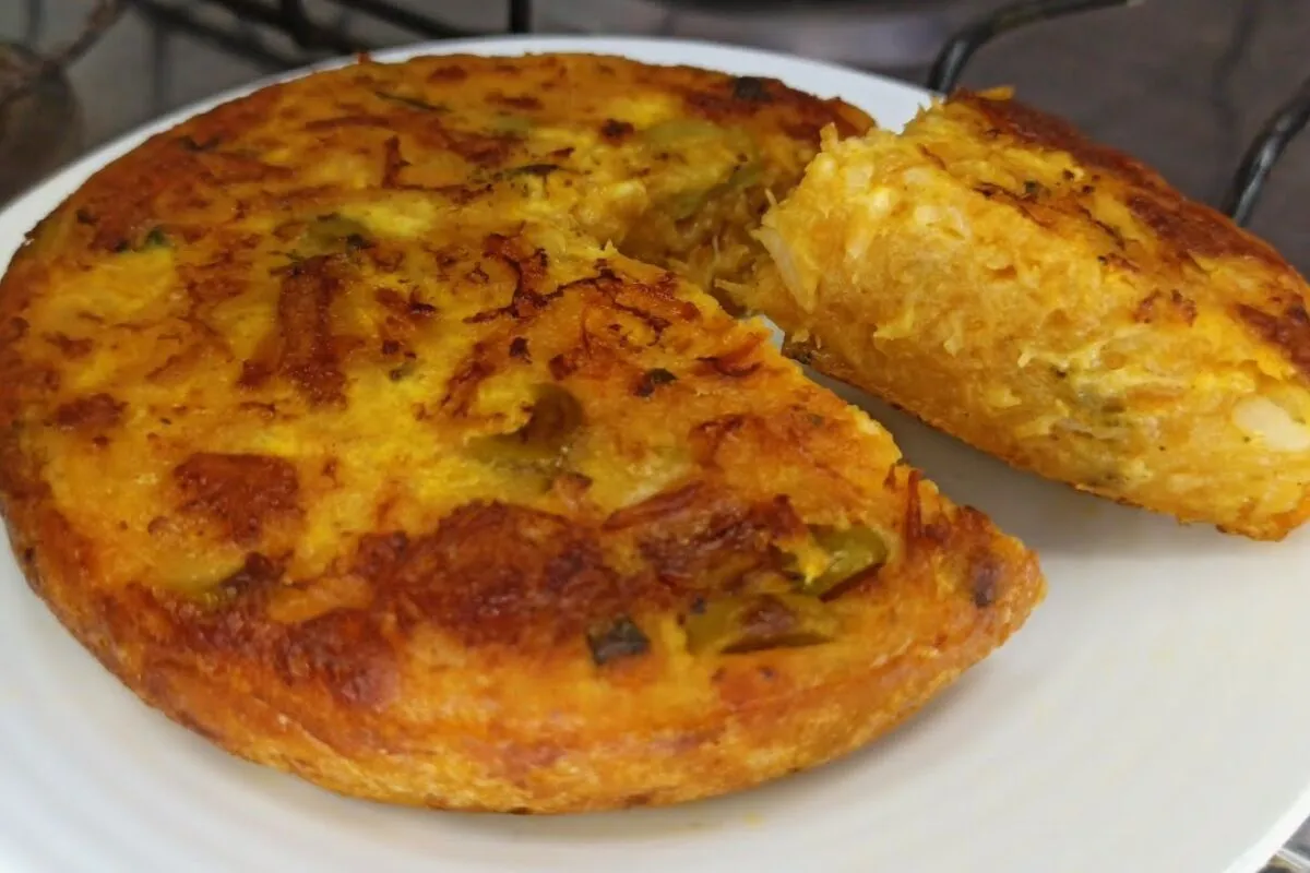 Torta de tapioca de frigideira: uma opção sem trigo e saudáv