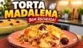 Torta Madalena cremosa bem recheada com carne moída e cobert