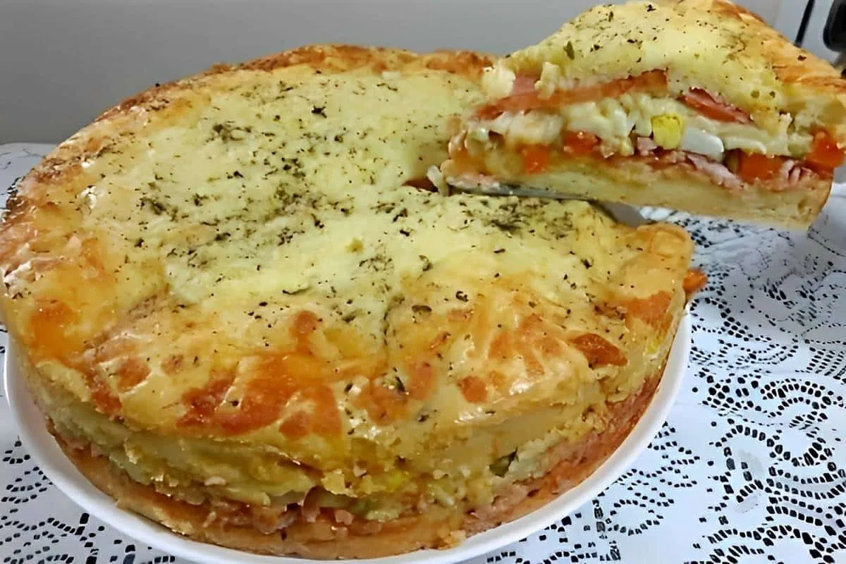 Torta portuguesa de liquidificador simples e prática um lanc
