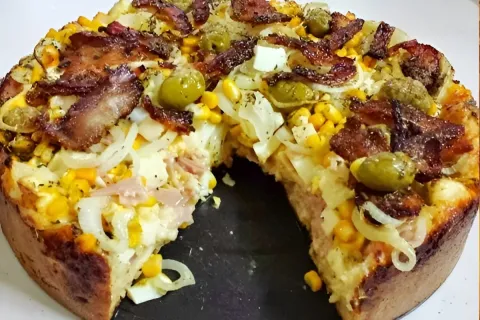 Torta portuguesa de liquidificador um lanche rápido e delici
