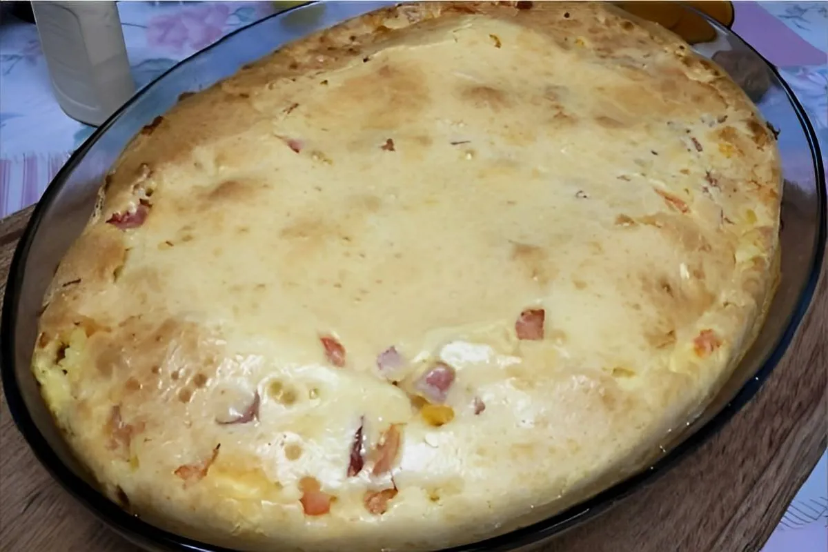 Torta salgada de liquidificador é só bater os ingredientes r