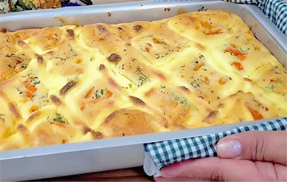 Torta salgada fácil não precisa de liquidificador é só mistu