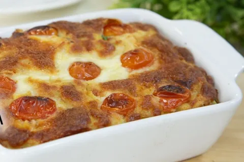 Torta salgada low carb feita de um jeito bem simples, uma op