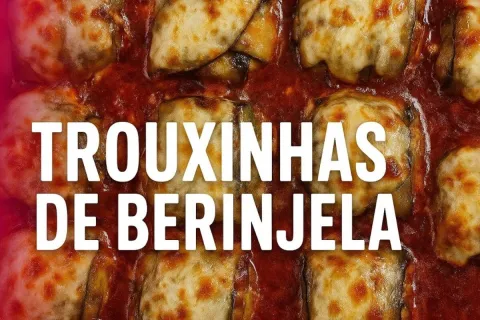 Trouxinhas de berinjela com ricota, que ficam saudáveis e le