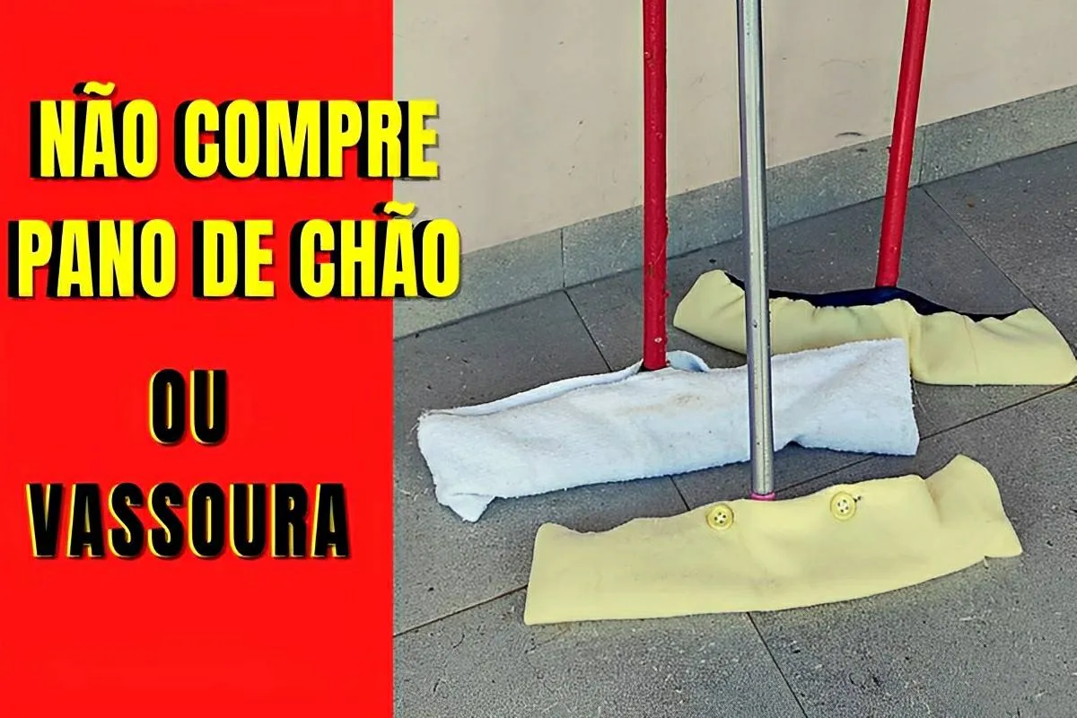 Truque caseiro para fazer um mop (esfregão) gastando menos d